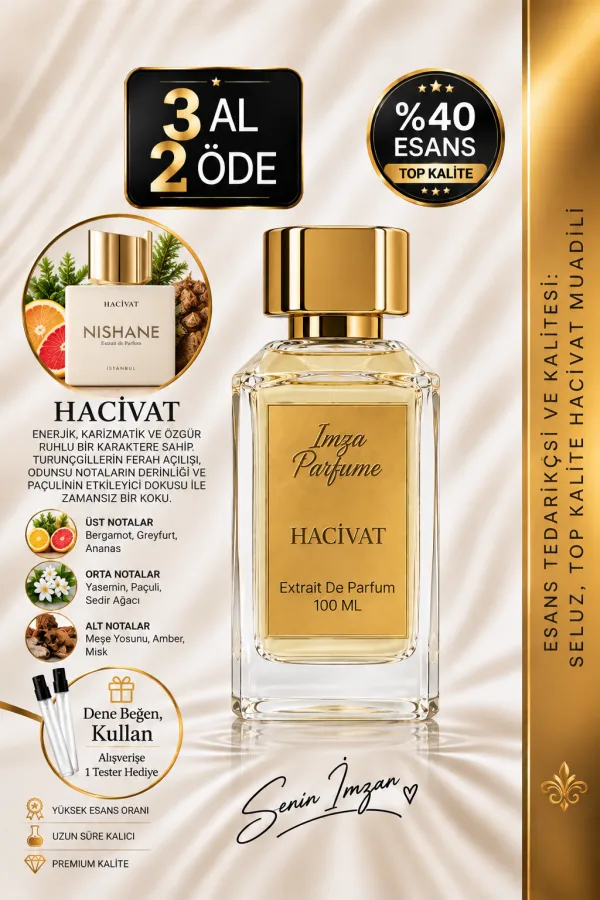 Hacıvat Muadili | Bergamot - Ananas - Yasemin - Misk| Ferah ve Dumansı Intense Extrait Unısex Parfüm