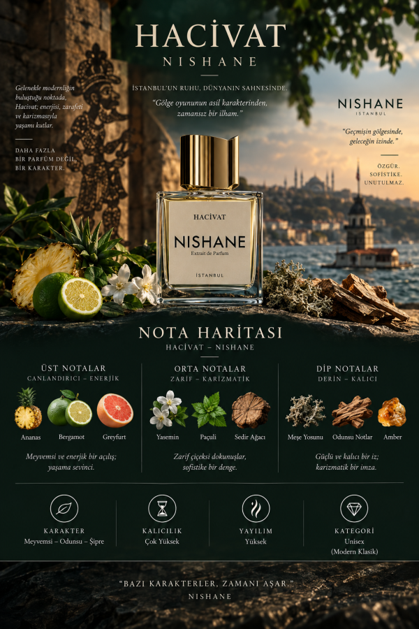Hacıvat Muadili | Bergamot - Ananas - Yasemin - Misk| Ferah ve Dumansı Intense Extrait Unısex Parfüm