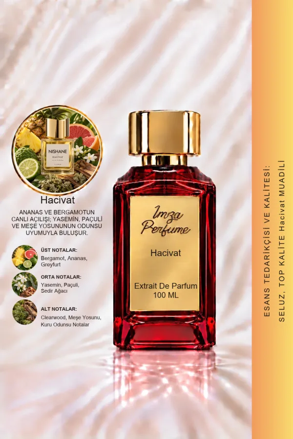 Hacıvat Muadili | Bergamot - Ananas - Yasemin - Misk| Ferah ve Dumansı Intense Extrait Unısex Parfüm