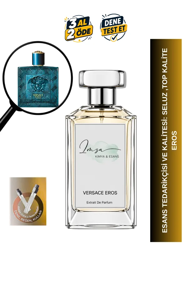 Eros | Nane - Yeşil Elma - Limon - Tonka Fasulyesi | Fresh ve Canlı Intense EDP Erkek Parfüm
