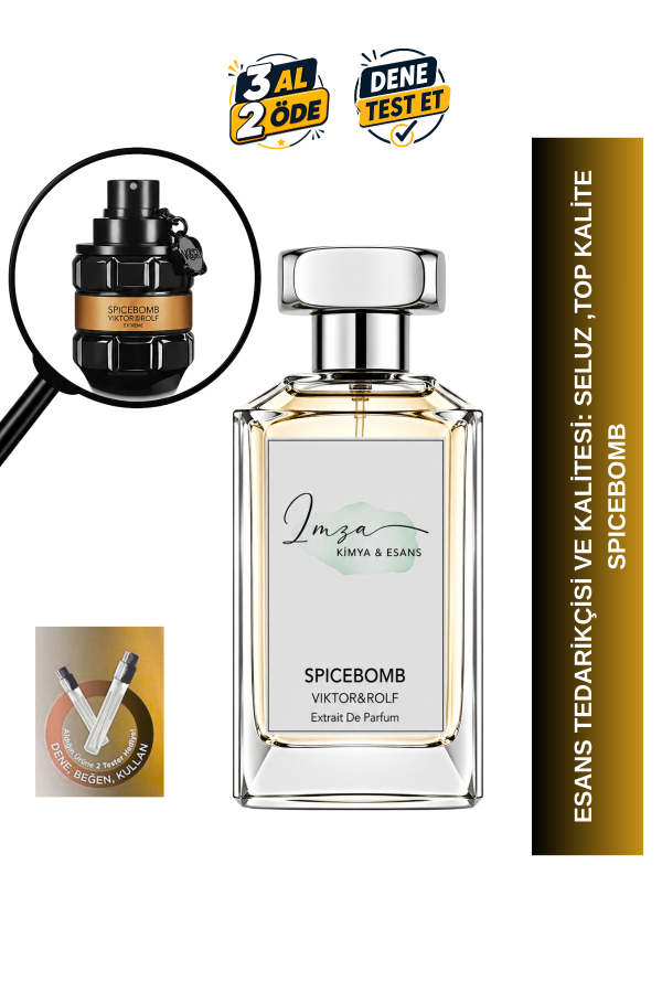 Spicebomb | Tarçın - Bergamot - Kırmızı Biber - Tütün | Erkeksi ve Çekici Erkek Extrait Parfüm