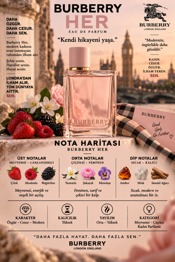 Burberry Her Muadili Parfüm Esansı - Deliciously Chic 86884-T - Üretici Seluz
