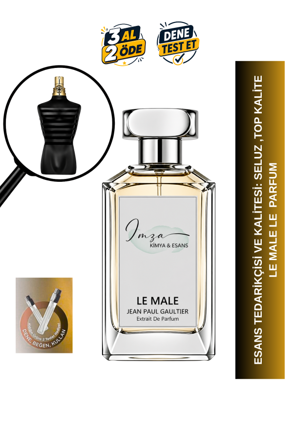 Le Male Le Parfum | Kakule - Lavanta - Vanilya - Amber | Güçlü ve Etkileyici Erkek Extrait Parfüm
