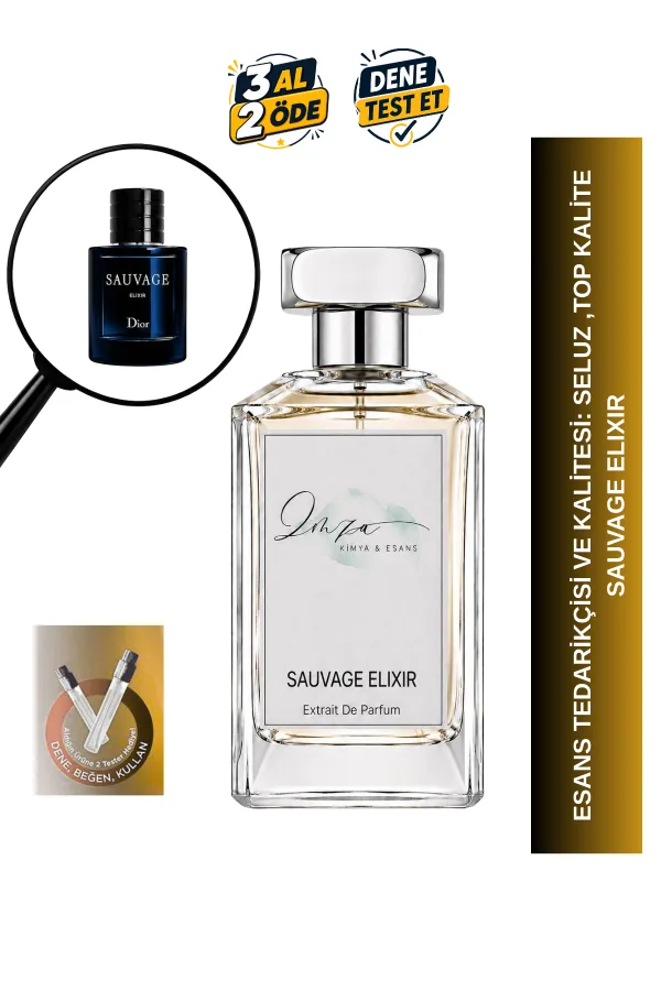 Sauvage Elixir| Meyan Kökü -Amber - Sandal - Tarçın | Güçlü ve Olağanüstü Intense Extrait Parfüm