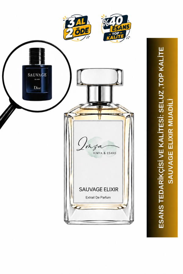 Sauvage Elixir| Meyan Kökü -Amber - Sandal - Tarçın | Güçlü ve Olağanüstü Intense Extrait Parfüm