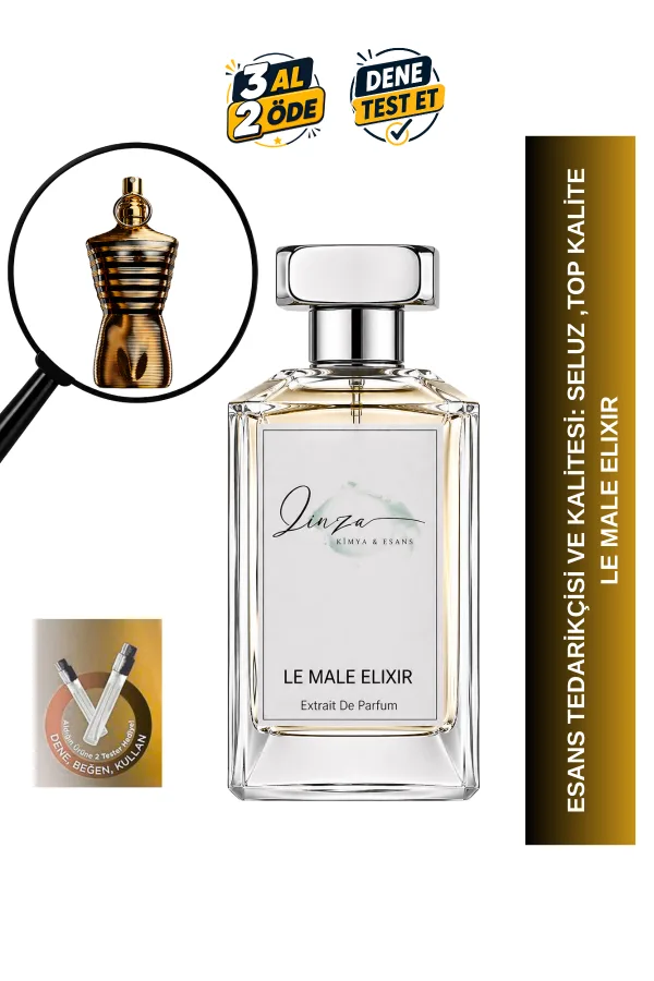 Le Male Elixir | Tonka Fasulyesi - Benzoin - Kehribar | Efsanevi ve Aromatik Intense Extrait Parfüm