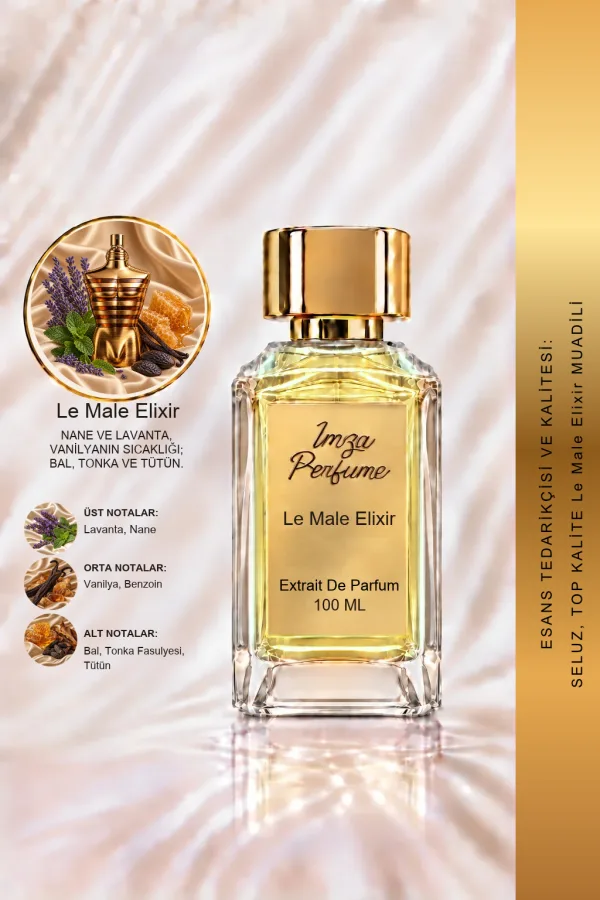 Le Male Elixir Muadili | Tonka Fasulyesi - Benzoin - Kehribar | Efsanevi ve Aromatik Intense Extrait Parfüm