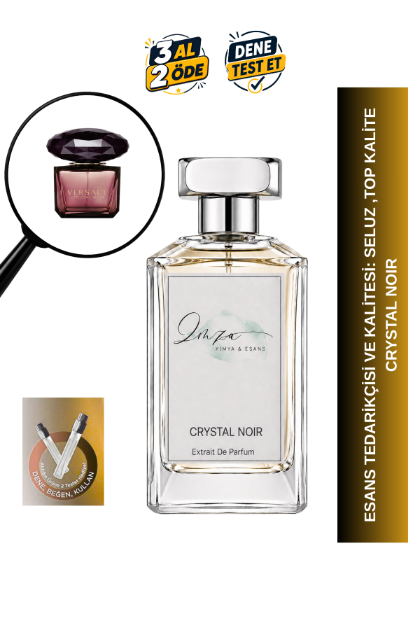 Crystal Noir | Misk - Zencefil - Kakule - Şakayık | Gizemli ve Çarpıcı Intense Kadın Extrait Parfüm