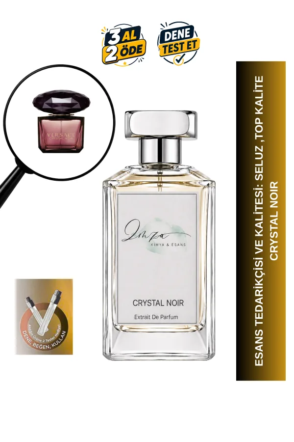 Crystal Noir | Misk - Zencefil - Kakule - Şakayık | Gizemli ve Çarpıcı Intense Kadın Extrait Parfüm