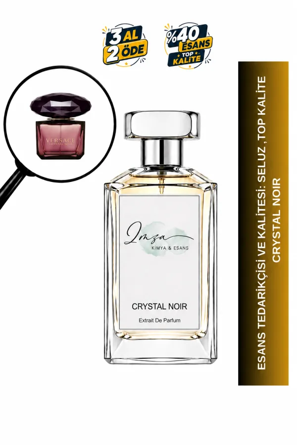 Crystal Noir | Misk - Zencefil - Kakule - Şakayık | Gizemli ve Çarpıcı Intense Kadın Extrait Parfüm