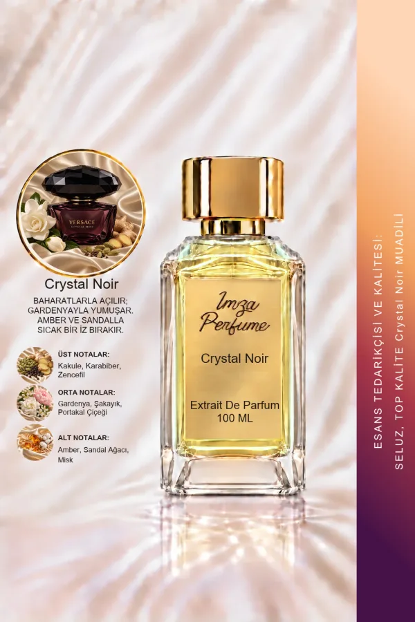 Crystal Noir Muadili | Misk - Zencefil - Kakule - Şakayık | Gizemli ve Çarpıcı Intense Kadın Extrait Parfüm