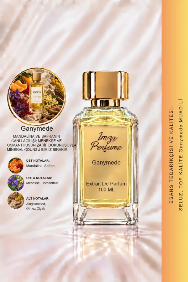 Ganymede Muadili | Şerbetçi Otu - Sedir Ağacı - Kakule - Bergamot | Temiz ve Elegan Intense Extrait Parfüm