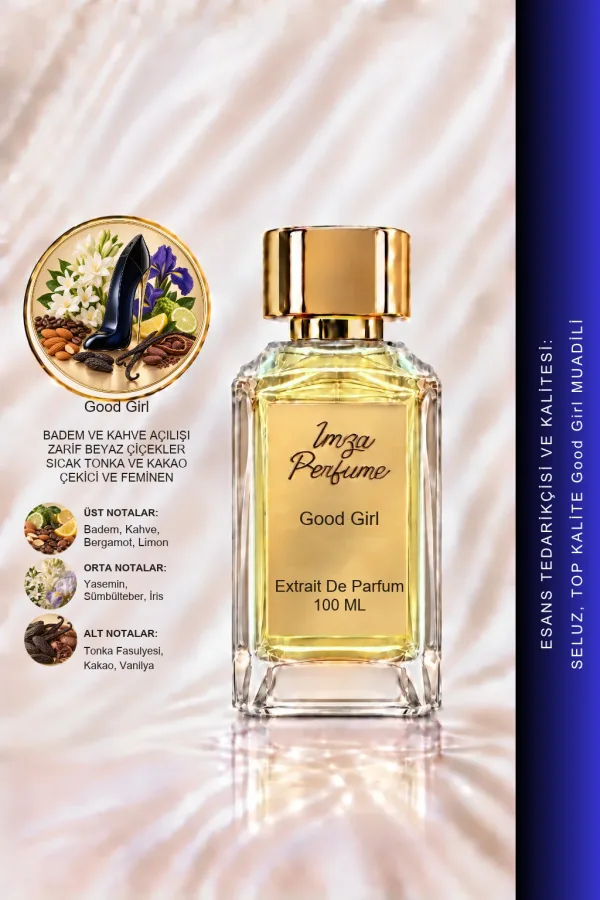Good Girl Muadili | Vanilya - Şakayık - Acı Badem - Bergamot | Yoğun ve Zarif Intense Kadın Extrait De Parfum