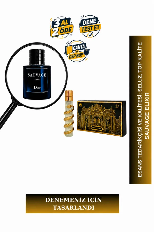 Sauvage Elixir Muadili Tanışma  | Meyan Kökü -Amber - Sandal - Tarçın | Güçlü ve Olağanüstü Intense Extrait Parfüm
