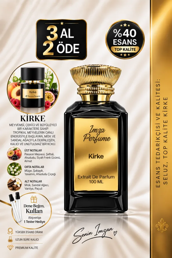 Kirke Muadili | Şeftali - Çarkıfelek Meyvesi - Misk | Meyvemsi ve Çekici Intense Extrait De Parfum