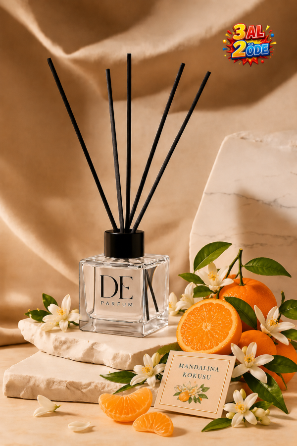 Mandalina Kokulu Dekoratif 120 Ml Bambu Çubuklu Oda Kokusu
