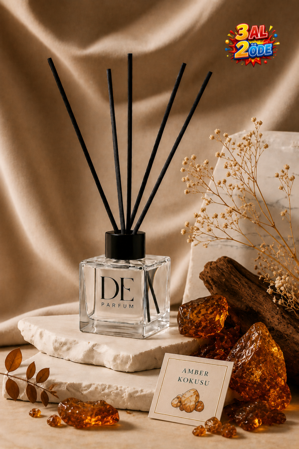 Amber Kokulu Dekoratif 120 Ml Bambu Çubuklu Oda Kokusu