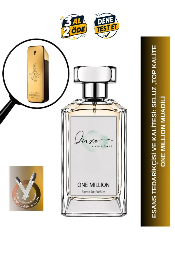 One Million | Tarçın - Deri - Amber | Güçlü ve Çarpıcı Intense Erkek Extrait De Parfum