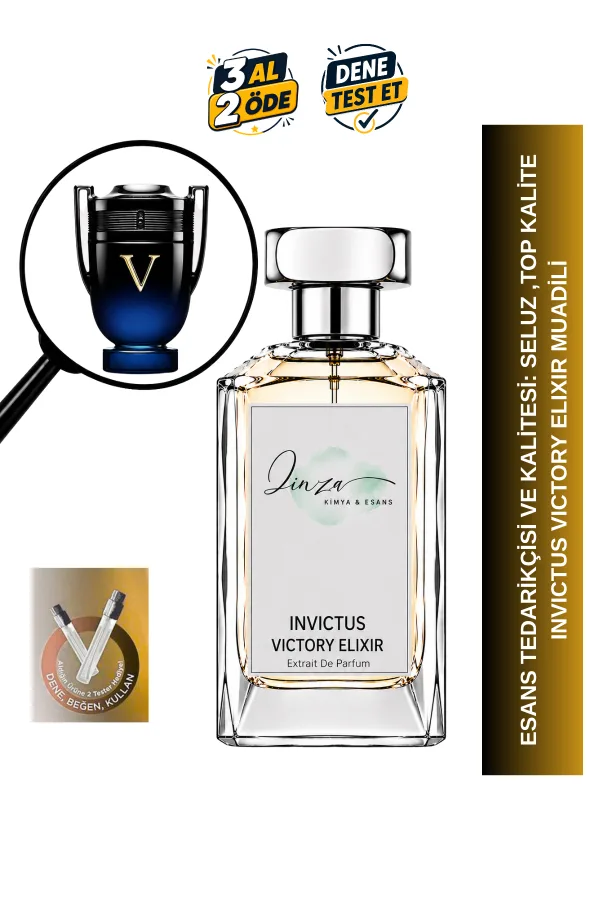 Invictus Victory Elixir | Vanilya - Lavanta - Tütsü | Yoğun ve Karizmatik Intense Extrait De Parfum