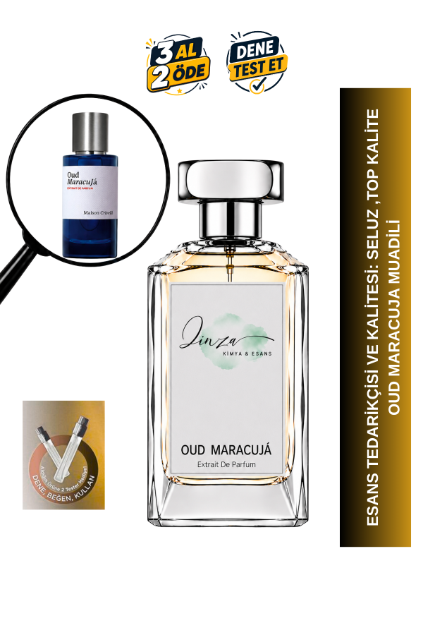 Oud Maracuja | Oud - Çarkıfelek Meyvesi - Safran | Egzotik ve Baştan Çıkarıcı Intense Erkek Extrait De Parfum