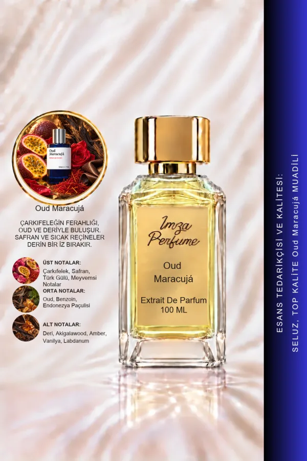 Oud Maracuja Muadili | Oud - Çarkıfelek Meyvesi - Safran | Egzotik ve Baştan Çıkarıcı Intense Erkek Extrait De Parfum