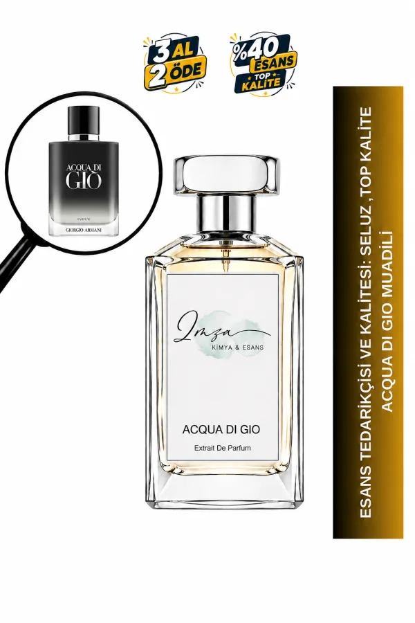 Armani Acqua Di Gio | Bergamot - Deniz Notaları - Yasemin | Ferah ve Zamansız Intense Erkek Extrait De Parfum