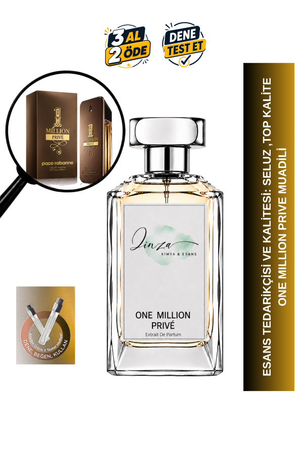 One Million Privé | Tarçın - Tütün - Vanilya | Sıcak ve Baştan Çıkarıcı Intense Erkek Extrait De Parfum