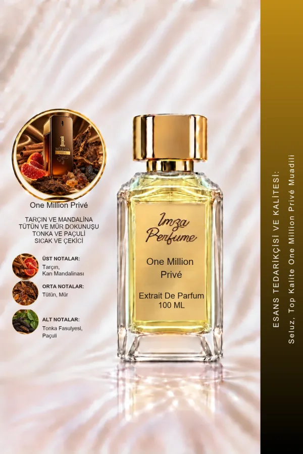 One Million Privé Muadili | Tarçın - Tütün - Vanilya | Sıcak ve Baştan Çıkarıcı Intense Erkek Extrait De Parfum
