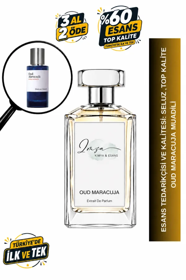 - Delux - Oud Maracuja | Oud - Çarkıfelek Meyvesi - Safran | Egzotik ve Baştan Çıkarıcı Intense Erkek Extrait De Parfum