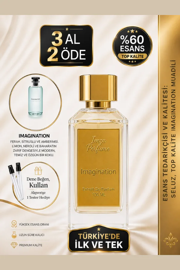 - Delux - Imagination Muadili | Ağaç Kavunu - Neroli - Ambroksan - Bergamot | Keyifli ve Yaz Intense Extrait Erkek Parfüm