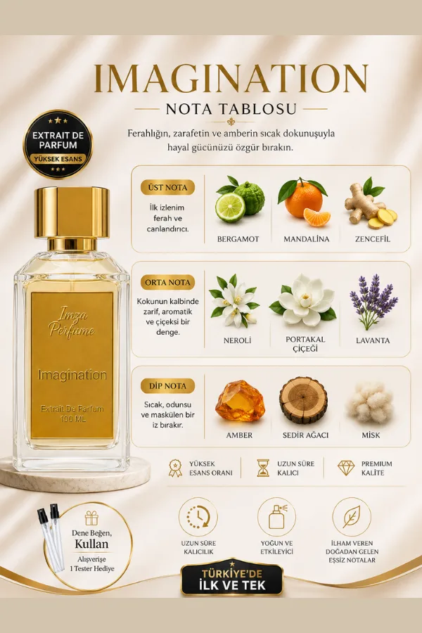 - Delux - Imagination Muadili | Ağaç Kavunu - Neroli - Ambroksan - Bergamot | Keyifli ve Yaz Intense Extrait Erkek Parfüm