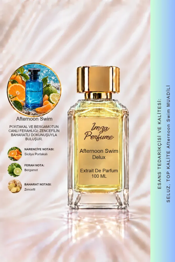 - Delux - Afternoon Swim Muadili | Narenciye - Ambergris - Bergamot | Ferah ve Enerjik Intense Extrait De Parfum
