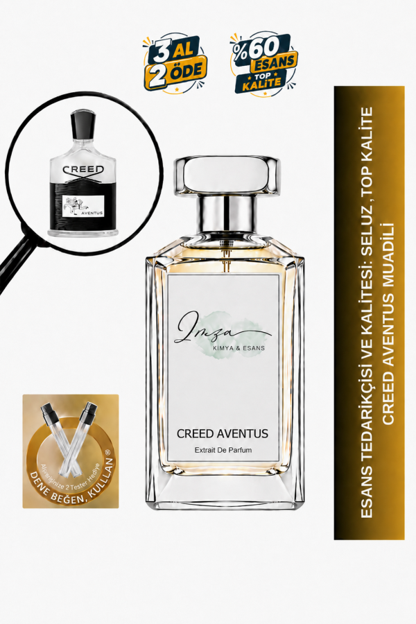 - Delux - Creed Aventus Muadili | Ananas – Bergamot – Huş Ağacı – Misk | Ferah ve Karizmatik Intense Erkek Extrait De Parfüm