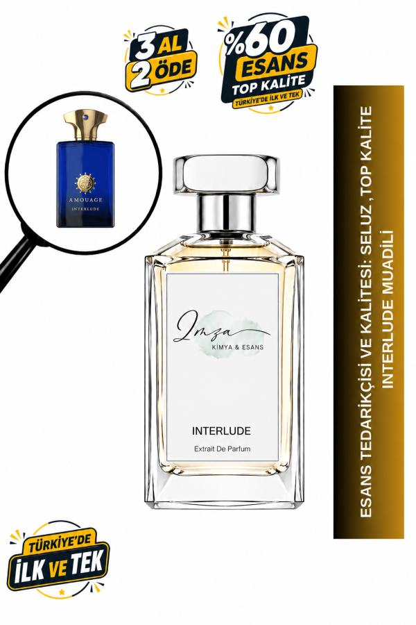 - Delux - Interlude Muadili | Tütsü – Amber – Deri – Oud | Yoğun ve Gizemli Intense Erkek Delux Parfüm