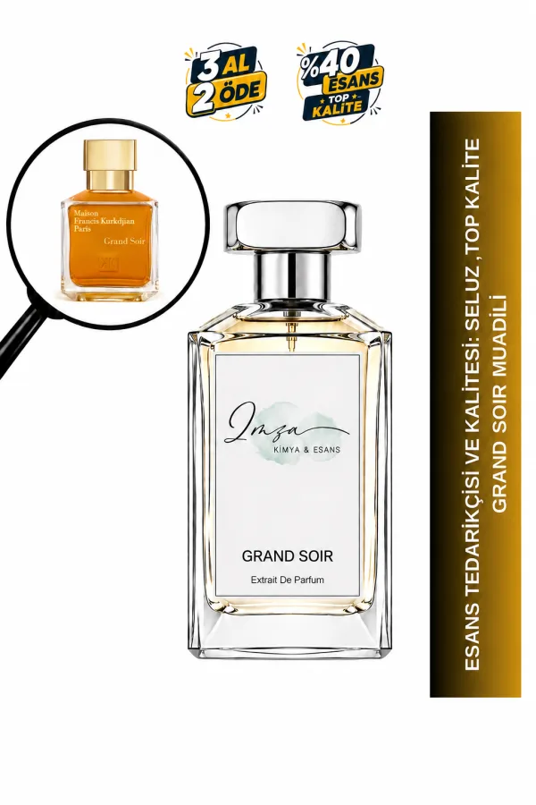 Grand Soir Muadili | Amber – Benzoin – Vanilya – Tonka Fasulyesi | Sıcak ve Sofistike Intense Unisex Extrait De Parfüm