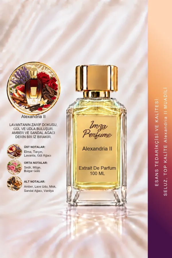 Alexandria II Muadili | Gül Ağacı – Lavanta – Oud – Amber | Lüks ve Sofistike Intense Unisex Extrait De Parfüm