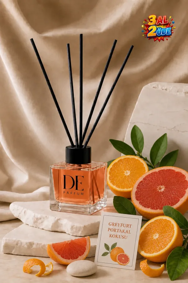 Greyfurt Portakal Kokulu Dekoratif 120 ml Bambu Çubuklu Oda Kokusu