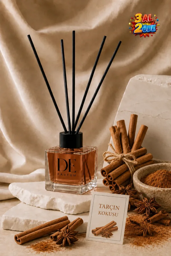 Tarçın Kokulu Dekoratif 120 ml Bambu Çubuklu Oda Kokusu