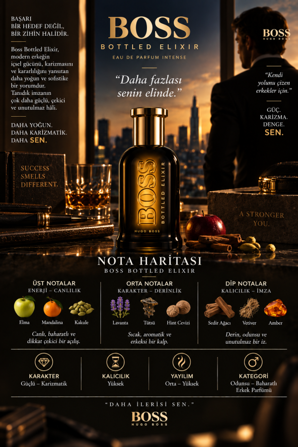 Boss Bottled Elixir Muadili Parfüm Esansı - Üretici MG
