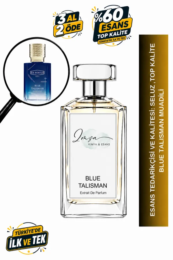 - Delux - Blue Talisman Muadili | Armut – Bergamot – Zencefil – Misk | Ferah ve Meyvemsi Intense Unisex Delux Parfüm