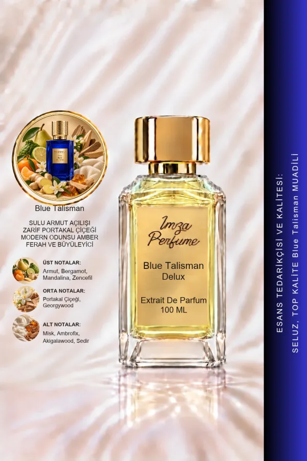 - Delux - Blue Talisman Muadili | Armut – Bergamot – Zencefil – Misk | Ferah ve Meyvemsi Intense Unisex Delux Parfüm