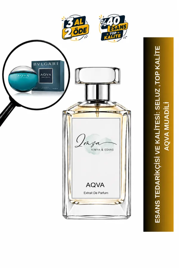 Aqva Muadili | Mandalina – Deniz Notaları – Posidonia – Amber | Ferah ve Maskülen Intense Erkek Extrait De Parfüm