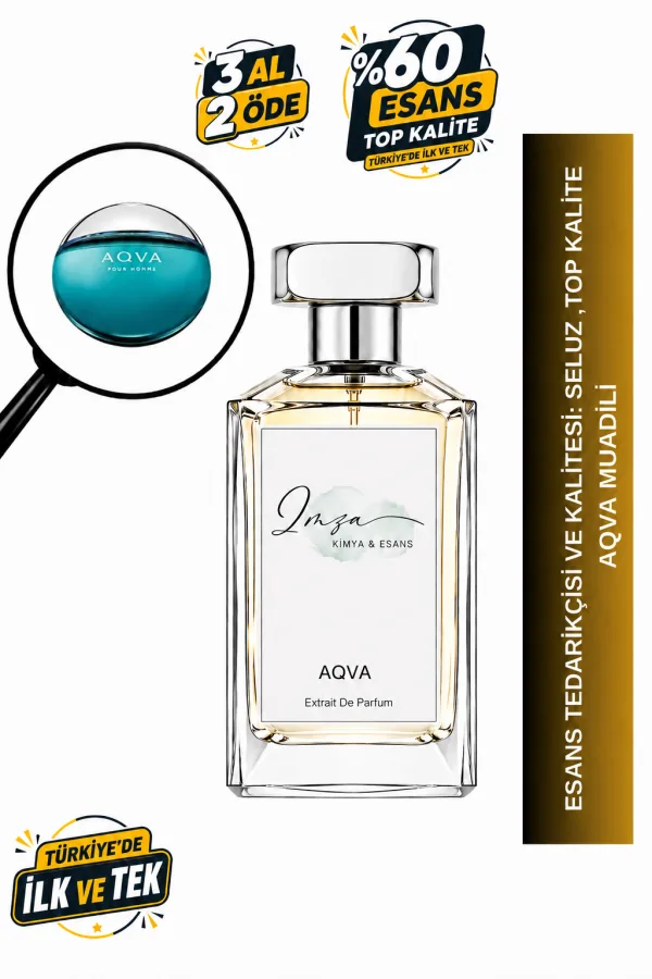 - Delux - Aqva Muadili | Mandalina – Deniz Notaları – Posidonia – Amber | Ferah ve Maskülen Intense Erkek Delux Parfüm