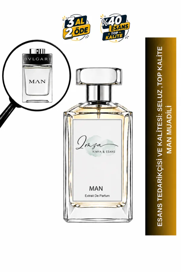 Man Muadili | Bergamot – Lotus – Vetiver – Amber | Temiz ve Maskülen Intense Erkek Extrait De Parfüm