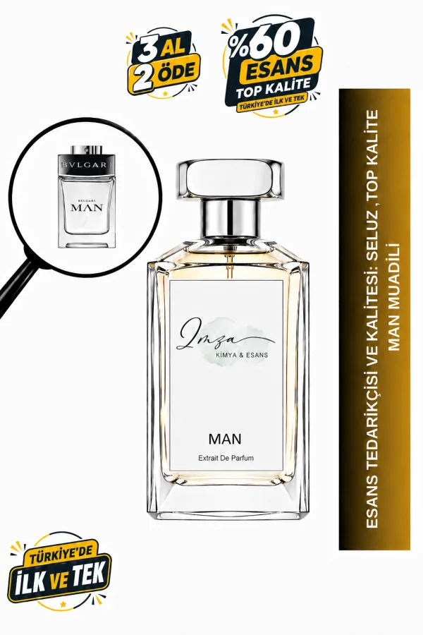 - Delux - Man Muadili | Bergamot – Lotus – Vetiver – Amber | Temiz ve Maskülen Intense Erkek Delux Parfüm