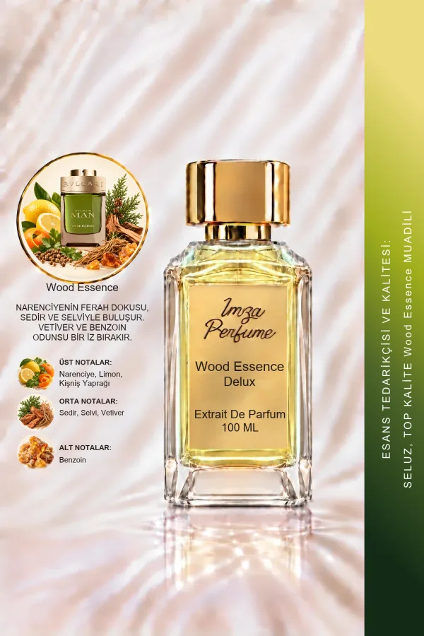 - Delux - Wood Essence Muadili | Narenciye – Selvi – Sedir Ağacı – Vetiver | Odunsu ve Ferah Intense Erkek Delux Parfüm