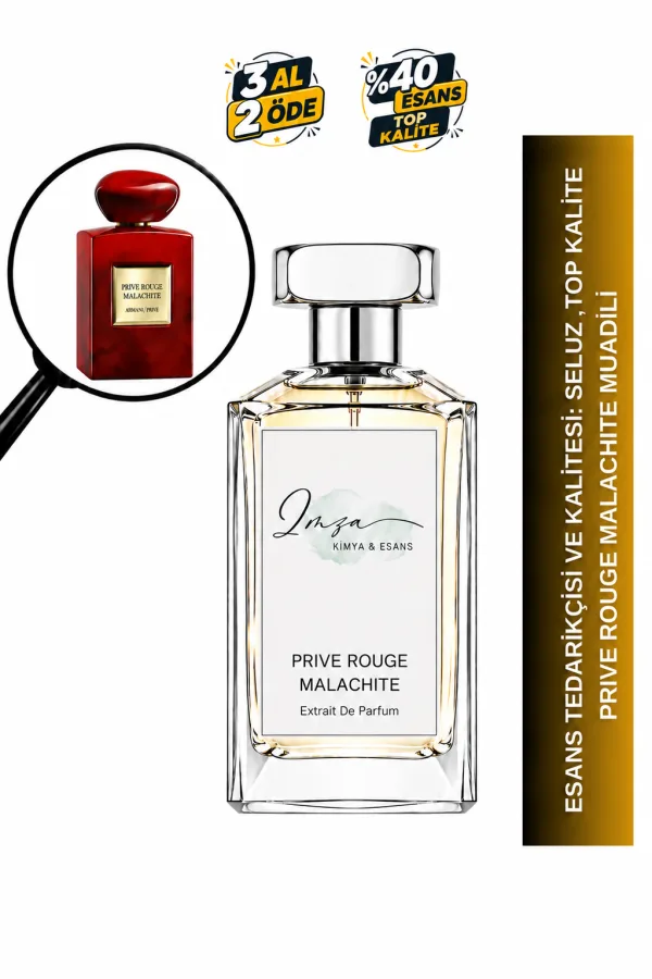 Prive Rouge Malachite Muadili | Sümbülteber – Yasemin Sambac – Amber – Benzoin | Sıcak ve Büyüleyici Intense Kadın Extrait De Parfüm