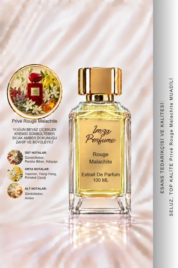 Prive Rouge Malachite Muadili | Sümbülteber – Yasemin Sambac – Amber – Benzoin | Sıcak ve Büyüleyici Intense Kadın Extrait De Parfüm