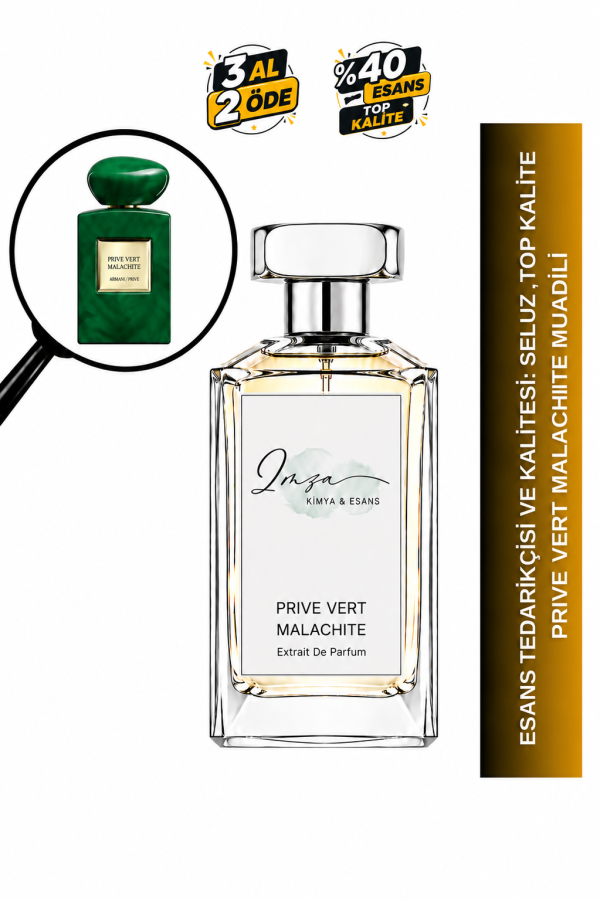 Prive Vert Malachite Muadili | Zambak – Yasemin Sambac – Acı Portakal – Vanilya | Temiz ve Zarif Intense Kadın Extrait De Parfüm