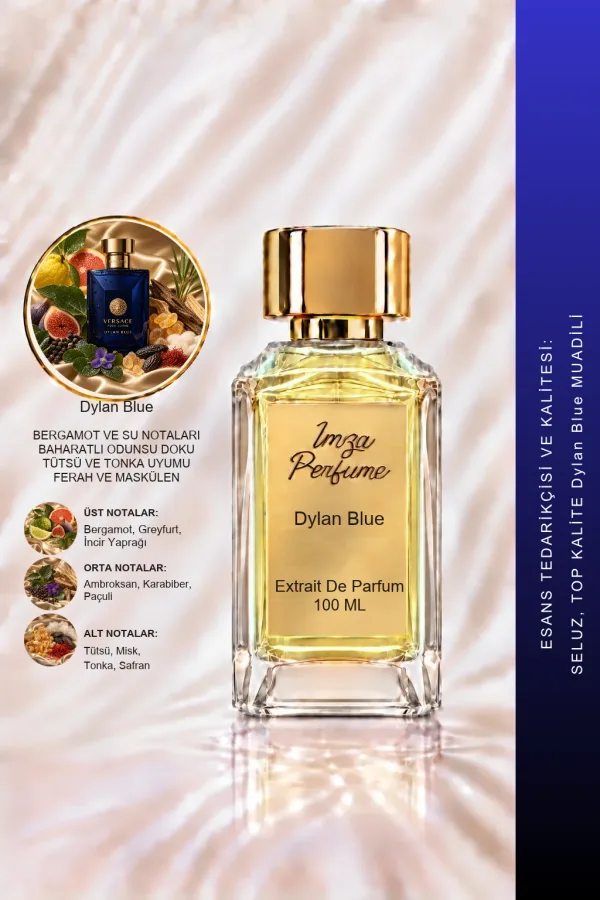 Dylan Blue Muadili | Bergamot – Greyfurt – Ambroksan – Tütsü | Ferah ve Karizmatik Intense Erkek Extrait De Parfüm